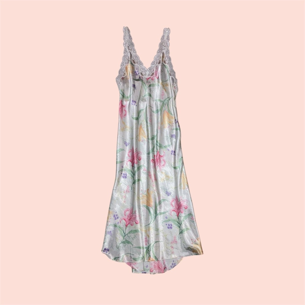 Floral Lace Slip Nightgown